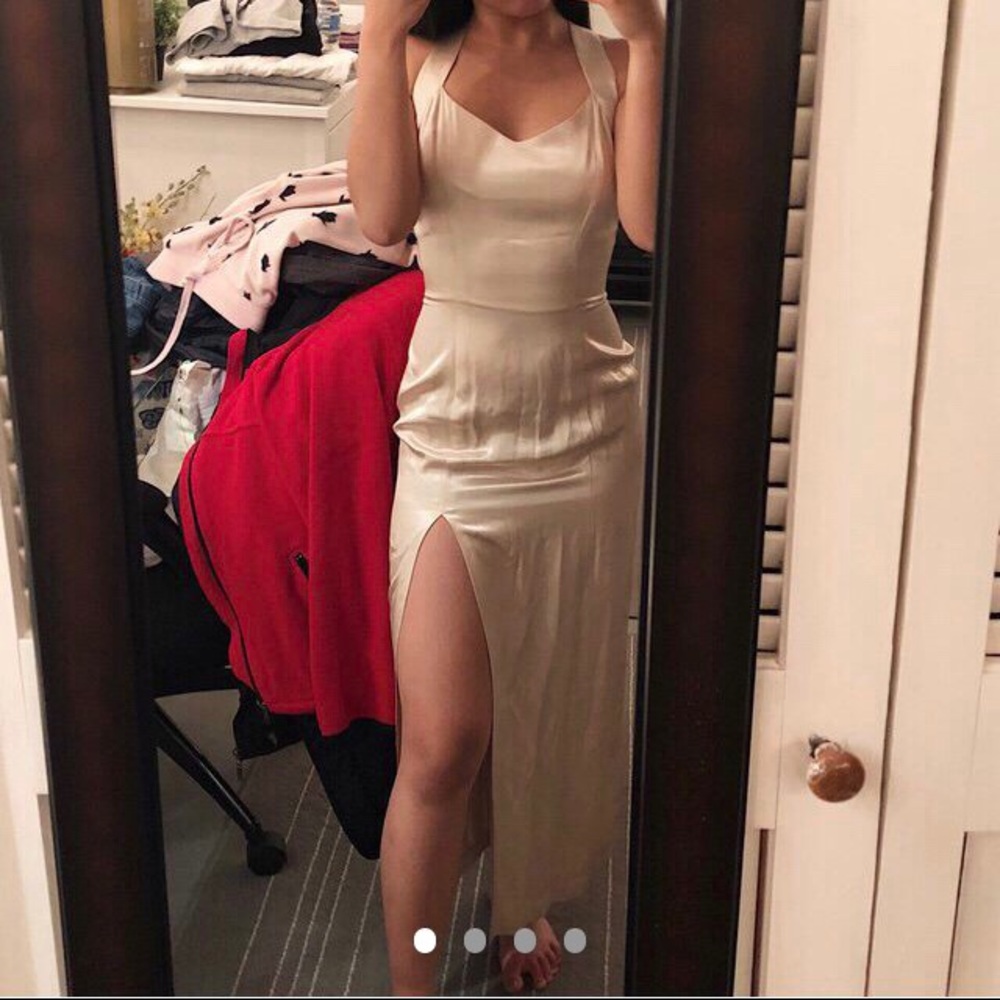 Satin Champaign Dress